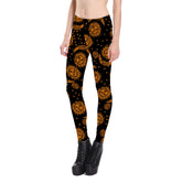 Ouija Moon Sun Leggings Mid Waist Black PUSH UP Trousers